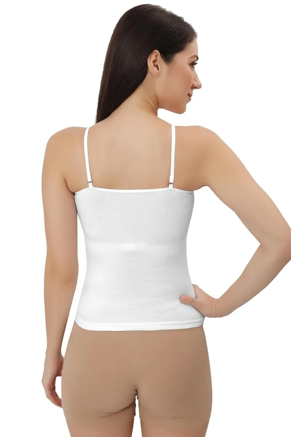 White_Cotton_Lycra_Adjustable_Spaghetti_Strap_Camisole_|_Tank_Top_With_Built-In_Bra_Support__For_Women