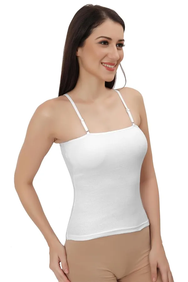 White_Cotton_Lycra_Adjustable_Spaghetti_Strap_Camisole_|_Tank_Top_With_Built-In_Bra_Support__For_Women