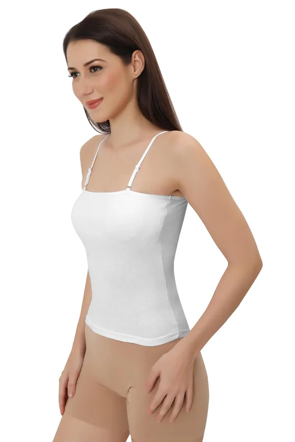 White_Cotton_Lycra_Adjustable_Spaghetti_Strap_Camisole_|_Tank_Top_With_Built-In_Bra_Support__For_Women