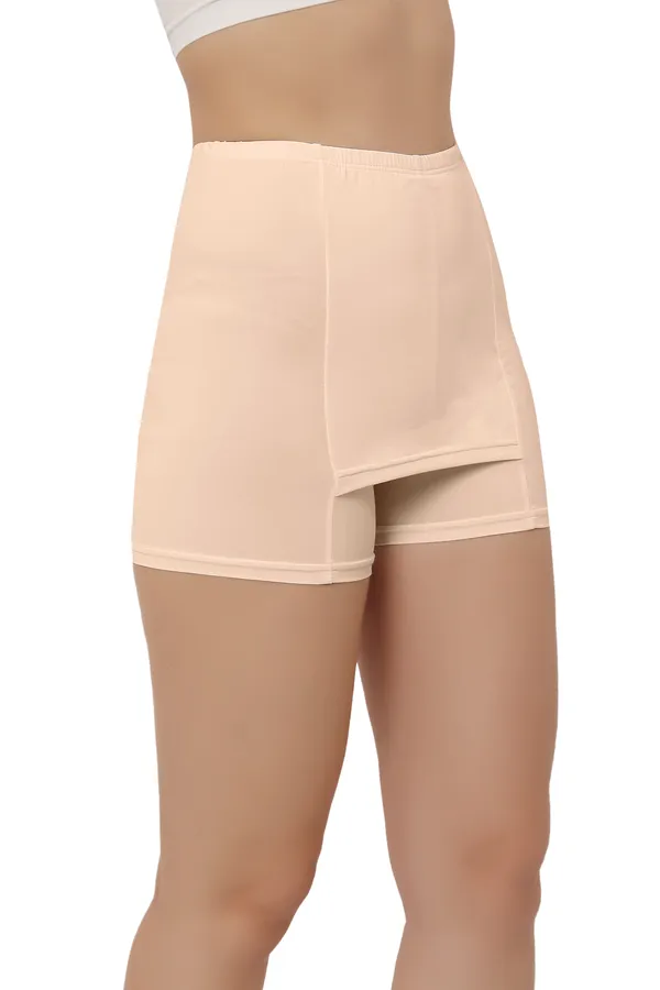 Black_Double-Layer_Front_Crotch_Ice_Silk_Safety_Shorts,Seamless_Safety_Pants_For_Matching_Skirts_Dresses_Size_For_Women