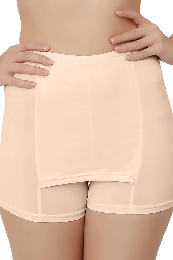 Black_Double-Layer_Front_Crotch_Ice_Silk_Safety_Shorts,Seamless_Safety_Pants_For_Matching_Skirts_Dresses_Size_For_Women