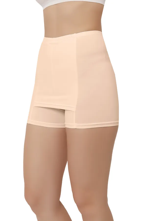 Black_Double-Layer_Front_Crotch_Ice_Silk_Safety_Shorts,Seamless_Safety_Pants_For_Matching_Skirts_Dresses_Size_For_Women