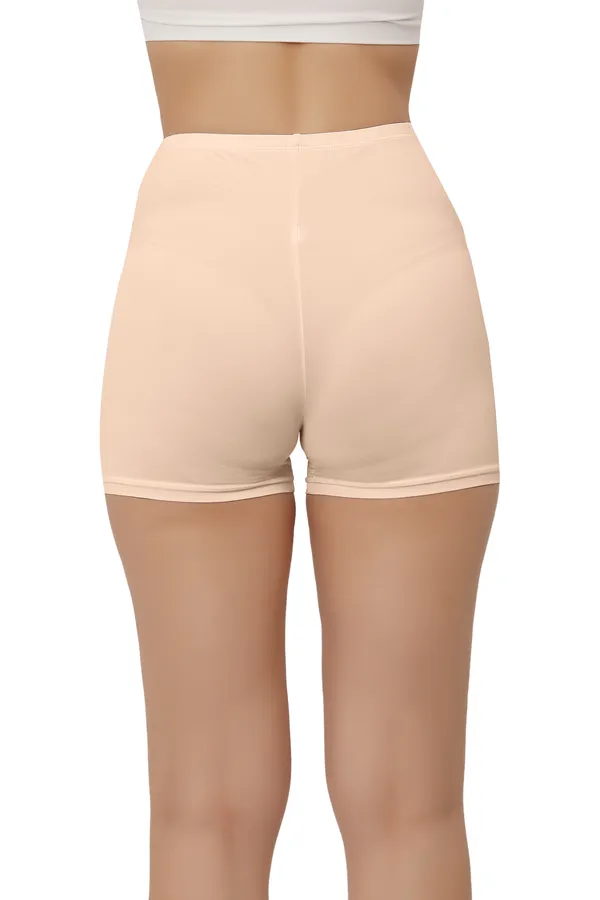 Black_Double-Layer_Front_Crotch_Ice_Silk_Safety_Shorts,Seamless_Safety_Pants_For_Matching_Skirts_Dresses_Size_For_Women