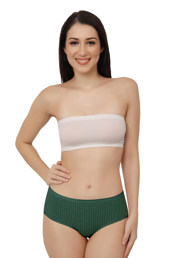 Green_Super_Combed_Cotton_Panty/Hipster_Mid_Waist,_Full_Coverage,_Polka_Dots_Pattern,_Concealed_Waistband,_Stayfresh,Anti-Bacterial_For_Women