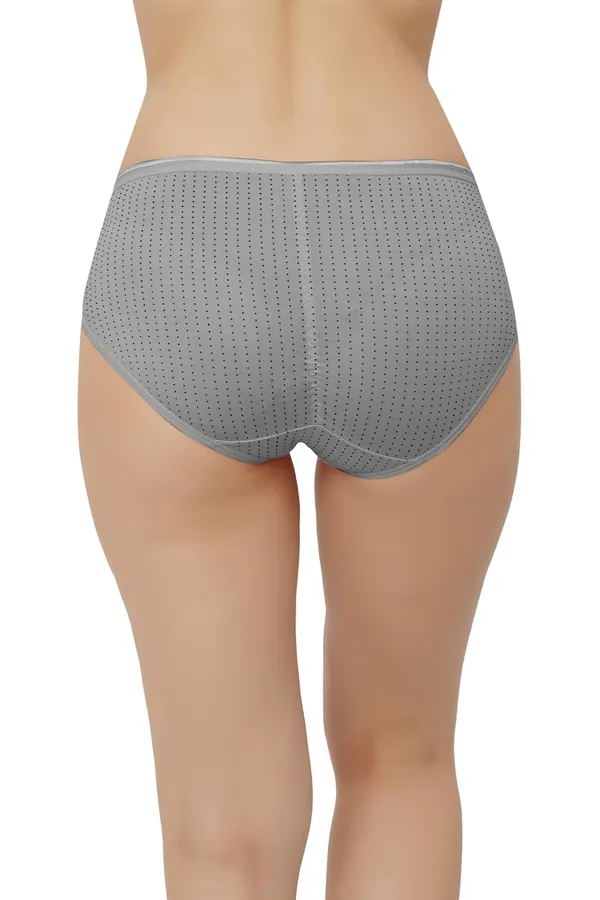 Grey_Super_Combed_Cotton_Panty/Hipster_Mid_Waist,_Full_Coverage,_Polka_Dots_Pattern,_Concealed_Waistband,_Stayfresh,Anti-Bacterial_For_Women