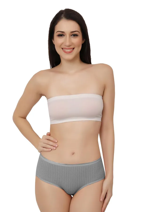 Grey_Super_Combed_Cotton_Panty/Hipster_Mid_Waist,_Full_Coverage,_Polka_Dots_Pattern,_Concealed_Waistband,_Stayfresh,Anti-Bacterial_For_Women
