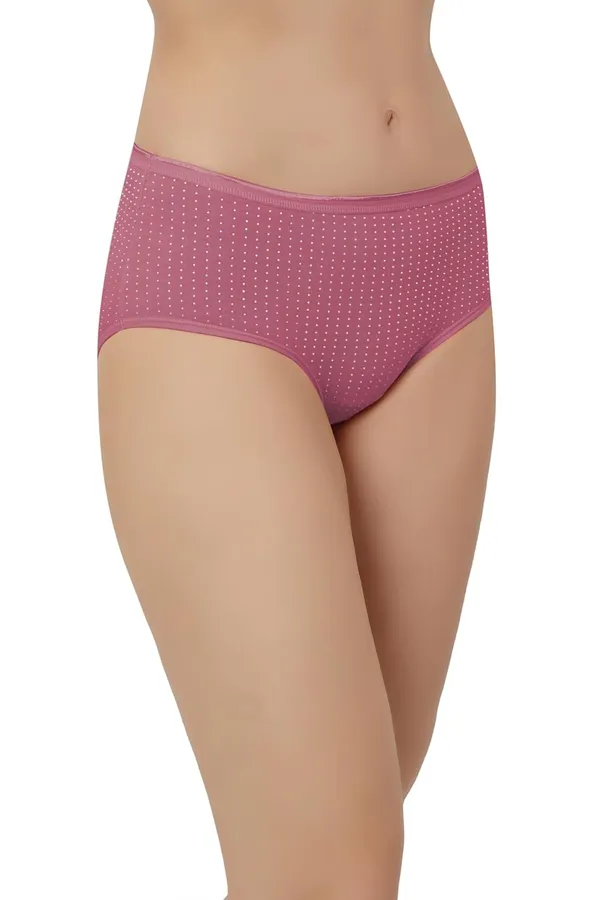 Pink_Super_Combed_Cotton_Panty/Hipster_Mid_Waist,_Full_Coverage,_Polka_Dots_Pattern,_Concealed_Waistband,_Stayfresh,Anti-Bacterial_For_Women