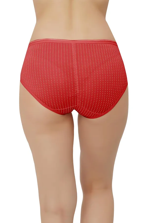 Red_Super_Combed_Cotton_Panty/Hipster_Mid_Waist,_Full_Coverage,_Polka_Dots_Pattern,_Concealed_Waistband,_Stayfresh,Anti-Bacterial_For_Women