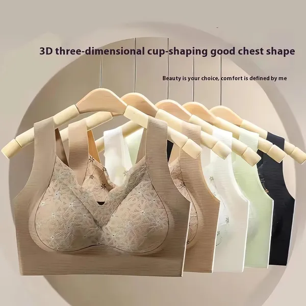 Beige_Front-Button_Lightly_Padded_Lace_Design_Bra_|_Removable_Pads_|_Non-Wired_Full_Coverage_Comfort_For_Women