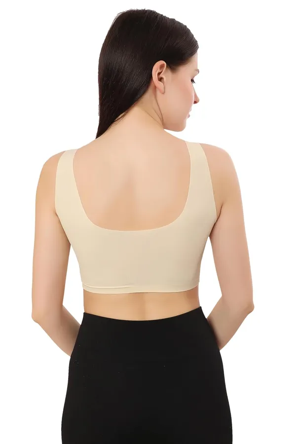 Beige_Front-Button_Lightly_Padded_Lace_Design_Bra_|_Removable_Pads_|_Non-Wired_Full_Coverage_Comfort_For_Women