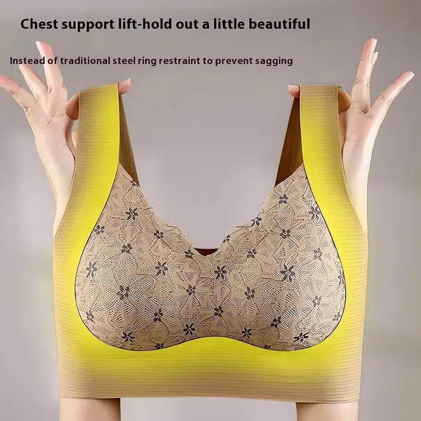 Beige_Front-Button_Lightly_Padded_Lace_Design_Bra_|_Removable_Pads_|_Non-Wired_Full_Coverage_Comfort_For_Women