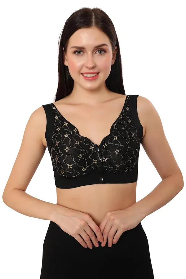 Black_Front-Button_Lightly_Padded_Lace_Design_Bra_|_Removable_Pads_|_Non-Wired_Full_Coverage_Comfort_For_Women