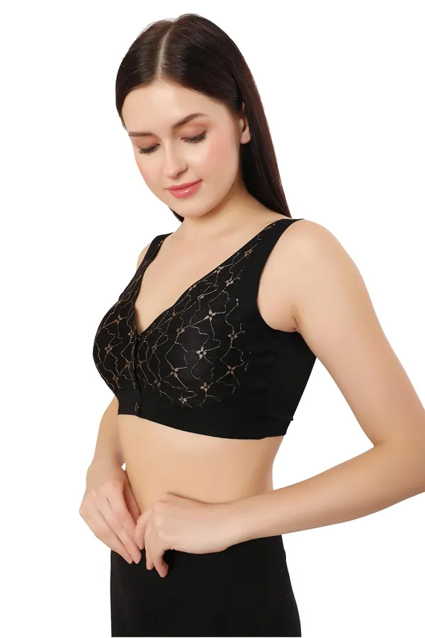 Black_Front-Button_Lightly_Padded_Lace_Design_Bra_|_Removable_Pads_|_Non-Wired_Full_Coverage_Comfort_For_Women