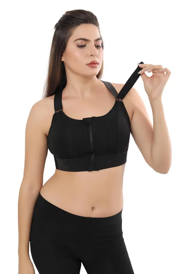 Yoga Bra Adjustable Sports Bra Velcro Nike Swoosh High Support