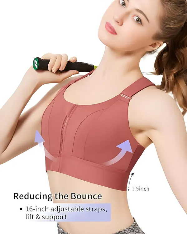 Brown_High-Impact_Velcro_Sports_Bra:_Adjustable,_Front-Zip_For_Yoga,_Gym_&_Workout_Bra_For_Women