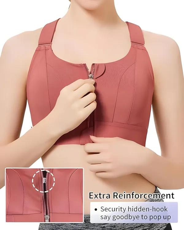 Brown_High-Impact_Velcro_Sports_Bra:_Adjustable,_Front-Zip_For_Yoga,_Gym_&_Workout_Bra_For_Women