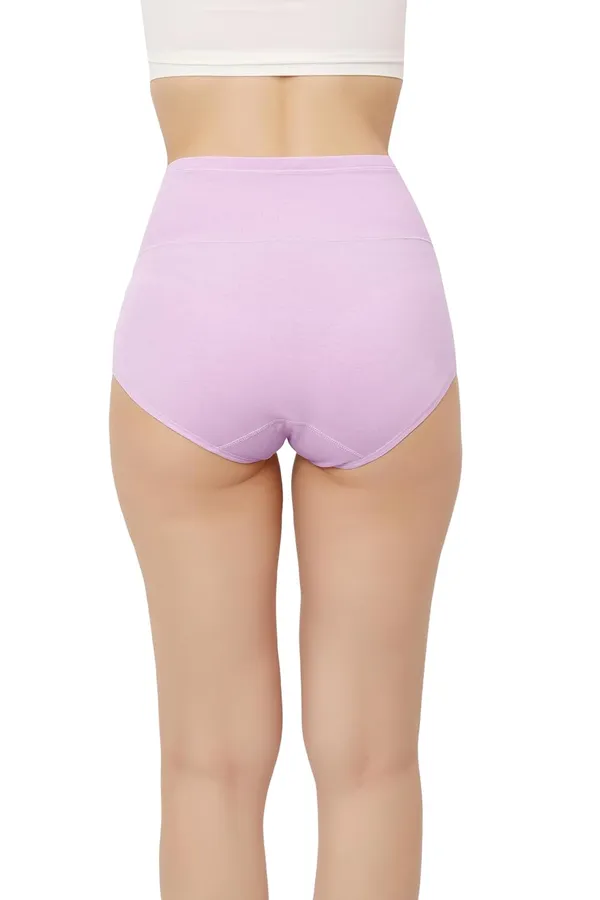 Lavender_Super_High-Waisted_Organic_Cotton_Underwear_|Comfort_Meets_Style_|_Full_Coverage_Brief_Panty_|_Postpartum,_Home,_Leisure_&_Party_For_Women