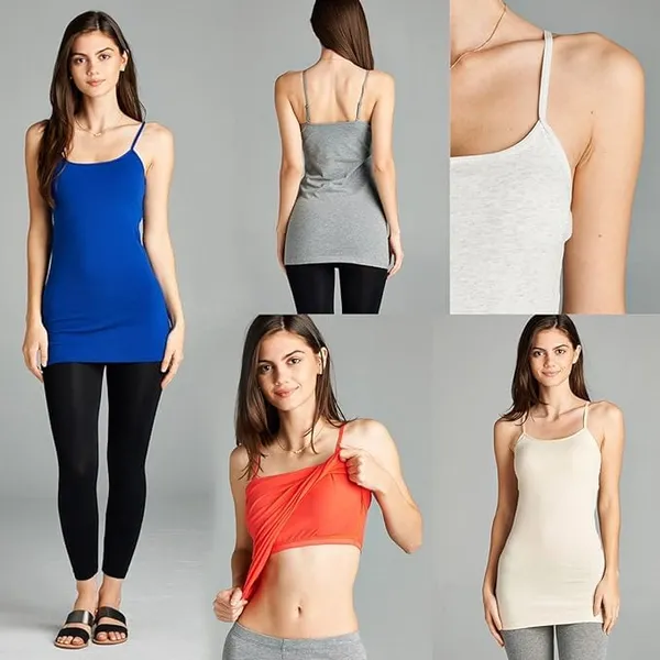 White_Silk_Smooth_Full_Camisole/Spaghetti-_Padded,_Wire-Free,_Quick_Dry,_Body_Fit_Design,_Comfy_&_Flexible_For_Women
