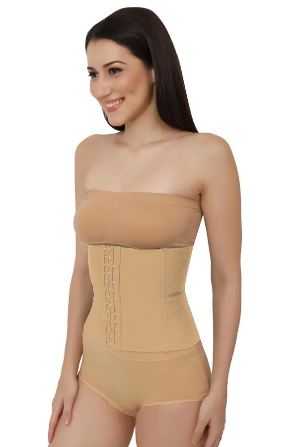 Black_Seamless_Tummy_Control_Belt_|_Stretchable_Cotton_Shapewear_For_Waist_Slimming,_Postpartum_Recovery_For_Women