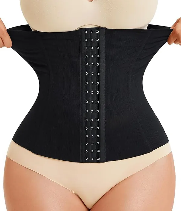 Black_Seamless_Tummy_Control_Belt_|_Stretchable_Cotton_Shapewear_For_Waist_Slimming,_Postpartum_Recovery_For_Women