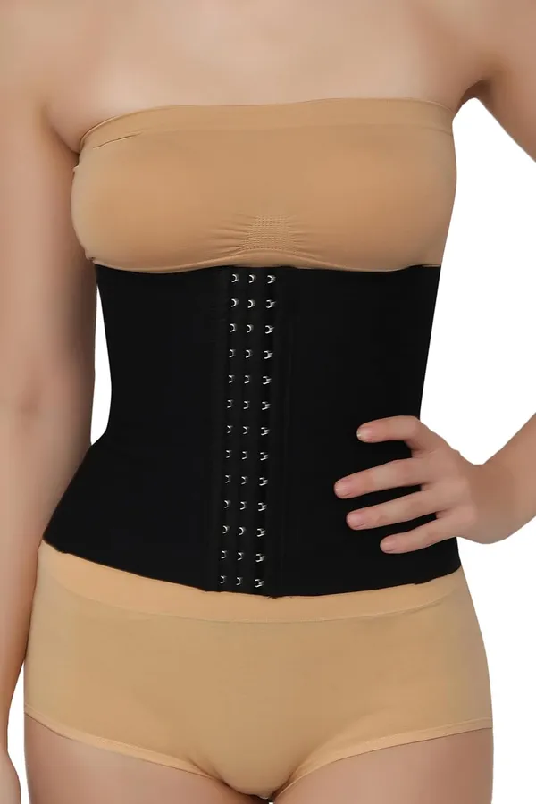 Black_Seamless_Tummy_Control_Belt_|_Stretchable_Cotton_Shapewear_For_Waist_Slimming,_Postpartum_Recovery_For_Women