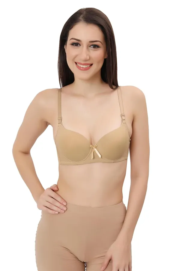 Beige_Multiway_Padded_Wired_Bra_Cotton_Elastane_Stretch_Medium_Coverage_Multiway_Styling_T-Shirt_Bra_With_Detachable_Straps_For_Women