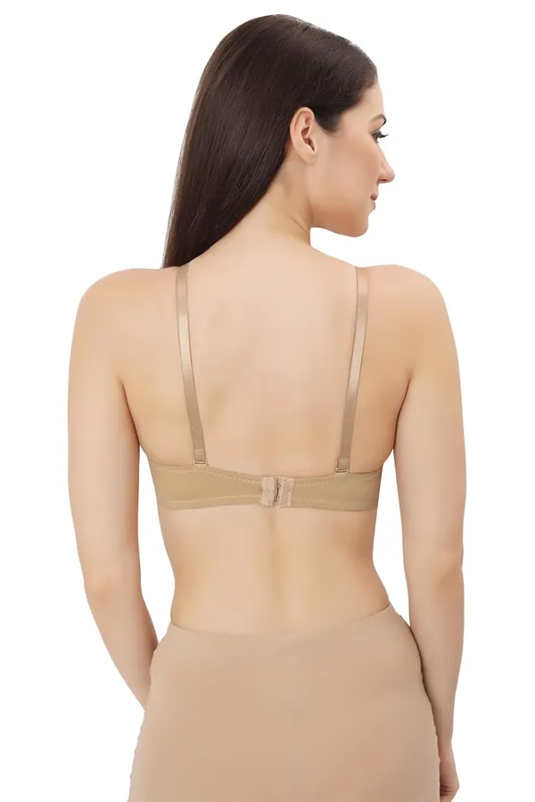 Beige_Multiway_Padded_Wired_Bra_Cotton_Elastane_Stretch_Medium_Coverage_Multiway_Styling_T-Shirt_Bra_With_Detachable_Straps_For_Women