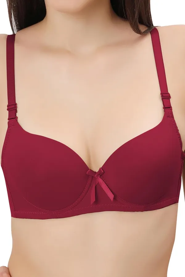 Maroon_Multiway_Padded_Wired_Bra_Cotton_Elastane_Stretch_Medium_Coverage_Multiway_Styling_T-Shirt_Bra_With_Detachable_Straps_For_Women