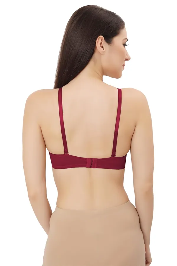 Maroon_Multiway_Padded_Wired_Bra_Cotton_Elastane_Stretch_Medium_Coverage_Multiway_Styling_T-Shirt_Bra_With_Detachable_Straps_For_Women