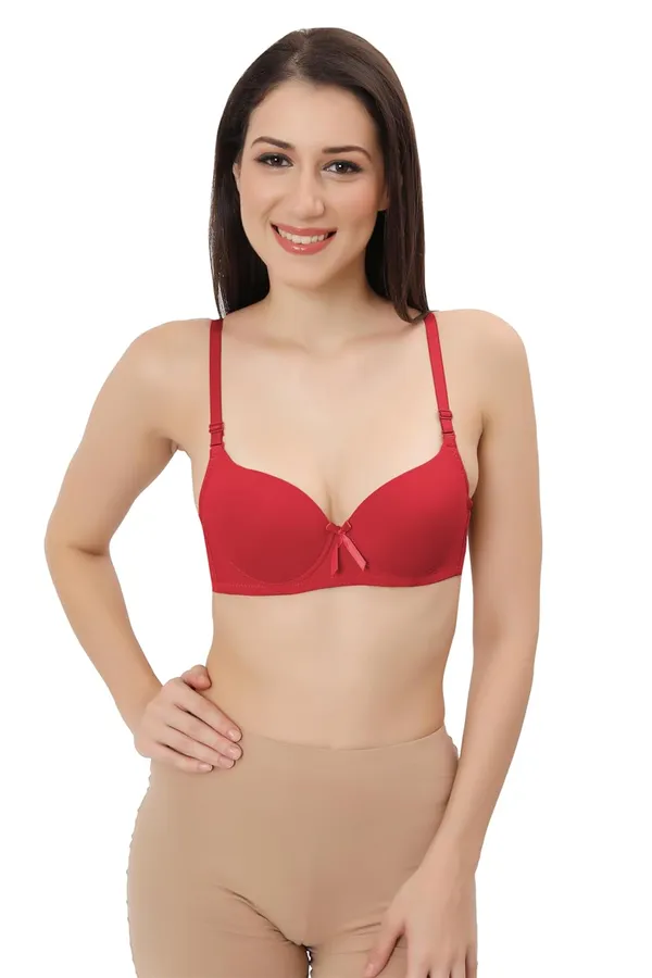 Red_Multiway_Padded_Wired_Bra_Cotton_Elastane_Stretch_Medium_Coverage_Multiway_Styling_T-Shirt_Bra_With_Detachable_Straps_For_Women