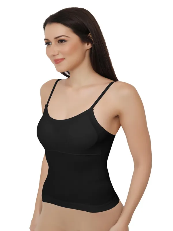 Black_Cotton_Stretch_Full-Length_Camisole_|_Versatile_Tank_Top_With_Removable_Pads_|_Lightly_Padded_For_Comfort_|_Wire_Free_|_All_Day_Comfort_For_Women