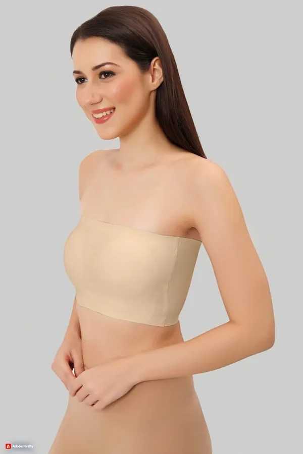 Beige_Ice_Silk_Seamless_Strapless_Padded_Tube_Bra_(Designed_&_Tested_In_Europe)_|_Non-Wired_Bandeau_Bra_For_Women