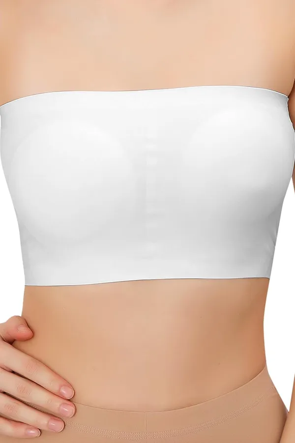 White_Ice_Silk_Seamless_Strapless_Padded_Tube_Bra_(Designed_&_Tested_In_Europe)_|_Non-Wired_Bandeau_Bra__For_Women