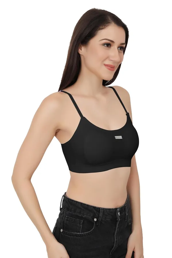 Black_T-Shirt_Sports_Bra_With_Removable_Padding_-_Full_Coverage,_Stretchable_Cotton_For_Women