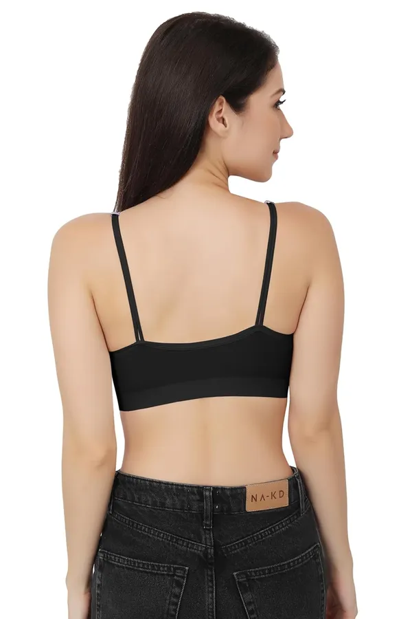 Black_T-Shirt_Sports_Bra_With_Removable_Padding_-_Full_Coverage,_Stretchable_Cotton_For_Women