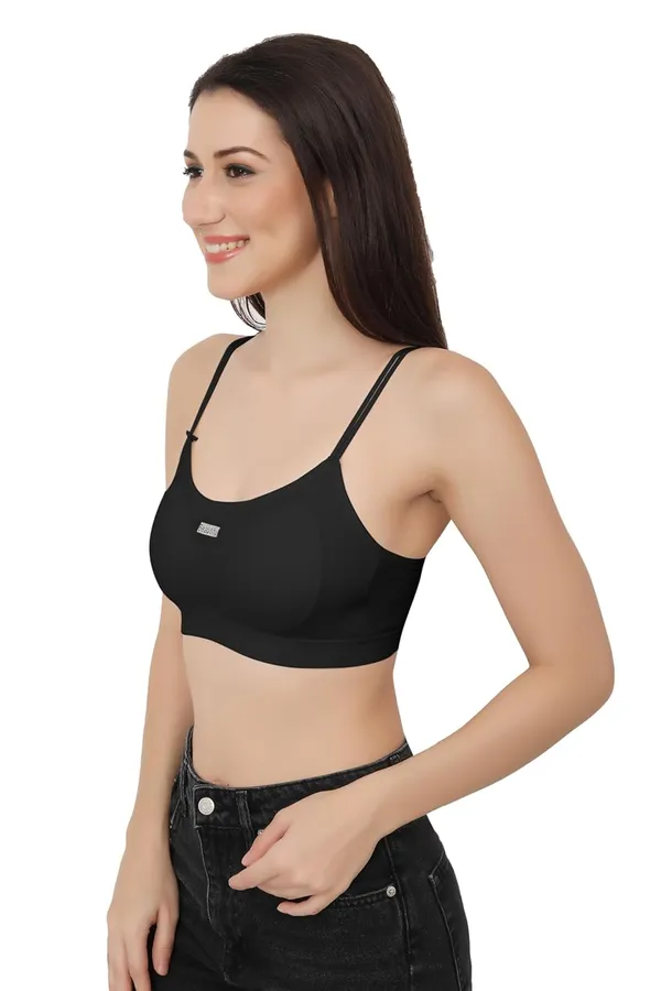 Black_T-Shirt_Sports_Bra_With_Removable_Padding_-_Full_Coverage,_Stretchable_Cotton_For_Women
