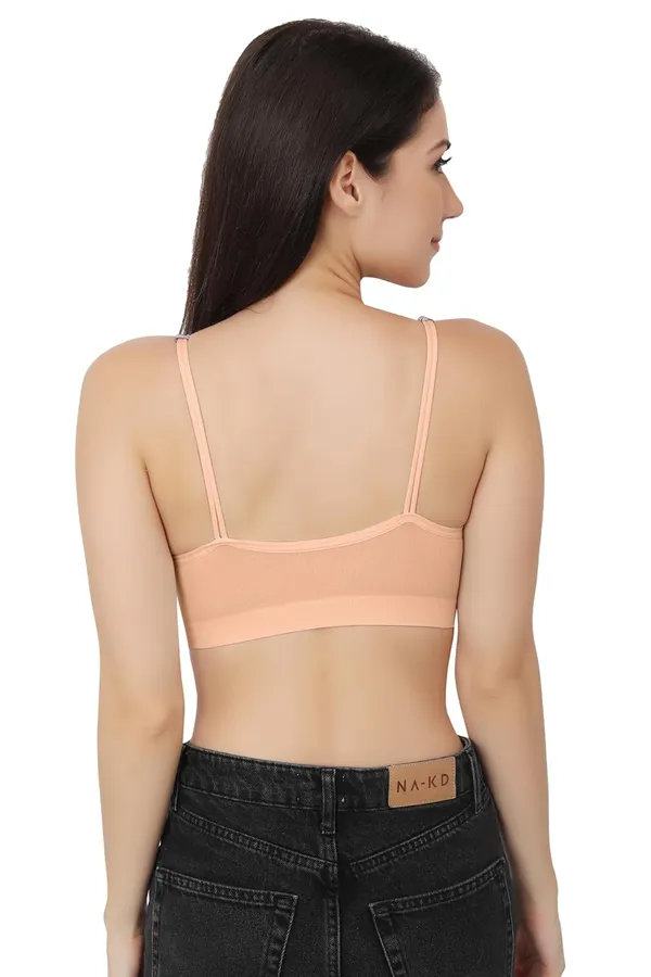 Peach_T-Shirt_Sports_Bra_With_Removable_Padding_-_Full_Coverage,_Stretchable_Cotton_For_Women