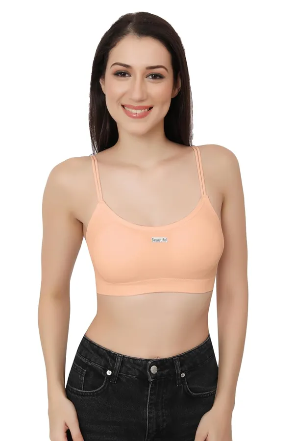 Peach_T-Shirt_Sports_Bra_With_Removable_Padding_-_Full_Coverage,_Stretchable_Cotton_For_Women