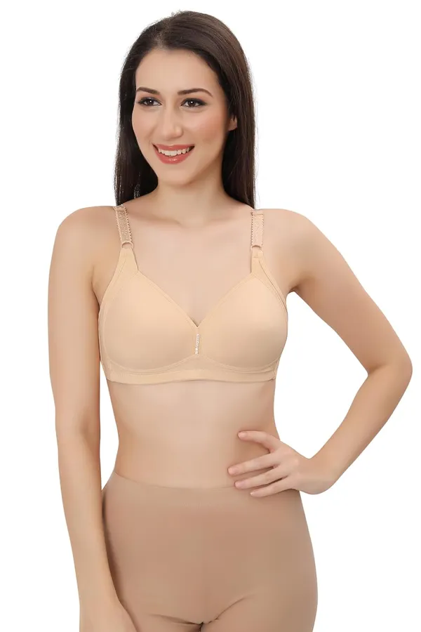 Beige_Comfortfit_Seamless_Bra_-_Everyday_Support,_Non-Wired_With_Adjustable_Straps_For_Women
