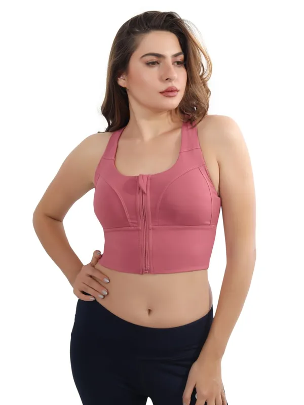 Pink_Elite_Performance_Zip-Front_Sports_Bra_|_Longline,_Supportive_Workout_&_Yoga_Top_With_Enhanced_Comfort,_High_Intensity_Bra_For_Women