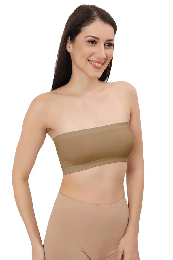 Beige_Flexifit_Nylon_Spandex_Tube_Sports_Bra_-_Non-Padded,_Wire-Free_Comfort_&_Seamless_For_Women