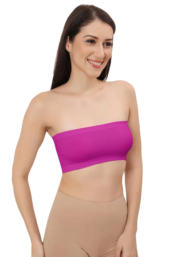 Fuschia_Fun_Flexifit_Nylon_Spandex_Tube_Sports_Bra_-_Non-Padded,_Wire-Free_Comfort_&_Seamless_For_Women
