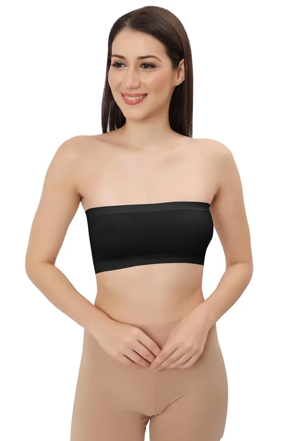 Black_Flexifit_Nylon_Spandex_Tube_Sports_Bra_-_Non-Padded,_Wire-Free_Comfort_&_Seamless_For_Women