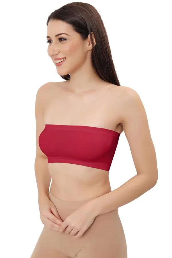 Red_Flexifit_Nylon_Spandex_Tube_Sports_Bra_-_Non-Padded,_Wire-Free_Comfort_&_Seamless_For_Women