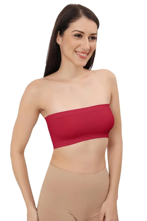 Red_Flexifit_Nylon_Spandex_Tube_Sports_Bra_-_Non-Padded,_Wire-Free_Comfort_&_Seamless_For_Women