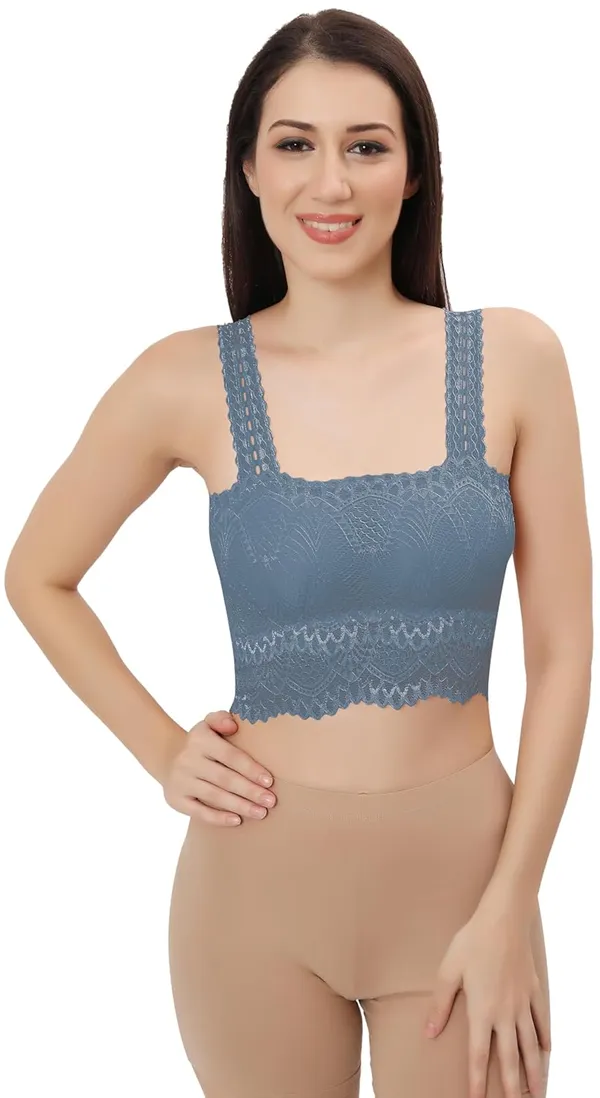 Blue_Lace_Cotton_Padded_Tube_Bra/Blouse_-_Versatile_&_Comfortable_Bust,_Ideal_Fashion_For_Women