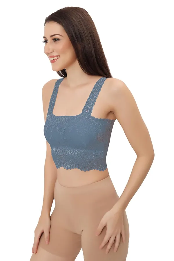 Blue_Lace_Cotton_Padded_Tube_Bra/Blouse_-_Versatile_&_Comfortable_Bust,_Ideal_Fashion_For_Women