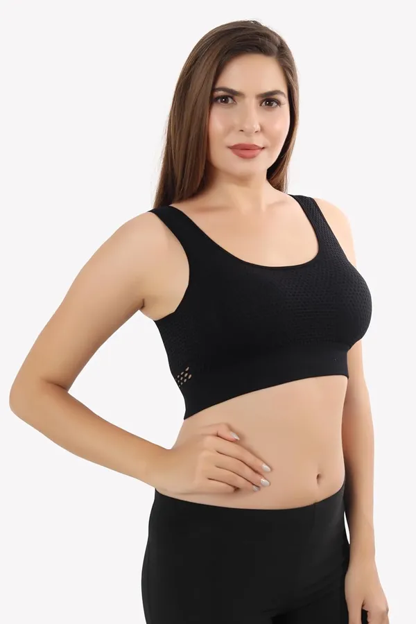 Black_Cotton_Sports_Comfortable_Breathable_&_Antibacterial_Bra_for_Girls_&_Women