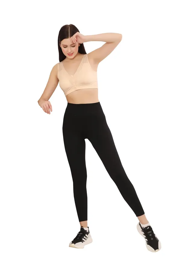 Beige_Lightly_Padded_Front_Open_Maternity/Nursing/Post_Surgery_Bra_|_Everyday_Comfort_|_Nylon_Spandex_Blend__For_Women