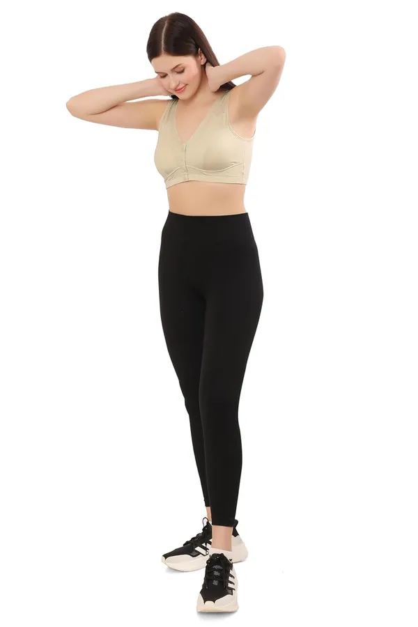 Green_Lightly_Padded_Front_Open_Maternity/Nursing/Post_Surgery_Bra_|_Everyday_Comfort_|_Nylon_Spandex_Blend__For_Women